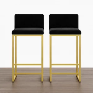 Black Velvet Stools