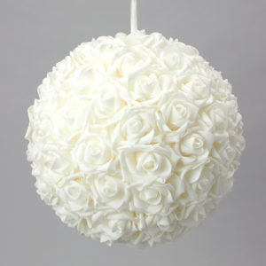 White floral balls