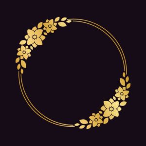 floral gold rounders