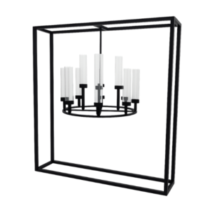 Modern Black Frame Chandelier