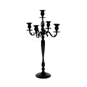 Black five-arm candelabra
